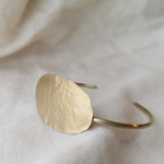 真鍮バングル　ブレスレット　ブラス　シンプル　華奢　一点物　プレゼント　ラッピング　ゴールド　brass　ellipse 