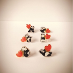 ♯7 ハートパンダ♡ピアス