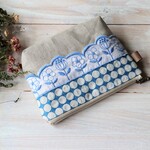 フランス刺繍レース*ヴィンテージ*Japanlinen*リネンポーチ*ガーランド*モバイル関連