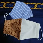 2枚セット　男性用マスク③　夏用コットン　新作　涼しい　立体マスク　ゴム付き　おしゃれ　お手頃価格