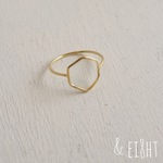 【受注制作】- 18KGP - Hexagonal Ring 