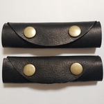 [本革ブラック]bagの持ち手に☆ハンドルカバーハンドメイド