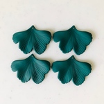 Matte Blue Green Leaf Pendant Tops