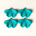 Matte Light Blue Leaf Pendant Tops