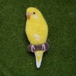 ♡羊毛フェルト　インコさんブローチ♡