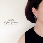 new▷ ring×pearl chain ピアス/ノンホールイヤリング＊受注製作＊