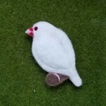 ♡羊毛フェルト　文鳥さんブローチ♡