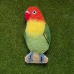 ♡羊毛フェルト　インコさんブローチ♡