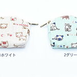 KW20-2  1個  かわいい猫財布 綿布 半円【1ヶ】