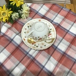 【再5】可愛いチエック❤️50×50  大きなお弁当も包めるナフキン(ピンク&ネイビー大きなチエック) 結びやすい大判