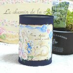liさまご予約品❤リメイク缶❤ウサギとバラ