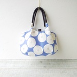 ラベンダー色のあんぱん柄 　バルーンバッグ