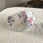 イタリア製リネン刺繍生地の立体マスク(涼感ガーゼ仕様)