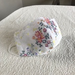 イタリア製リネン刺繍生地の立体マスク(涼感ガーゼ仕様)