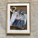 リカちゃん服　襟付きワンピースとターバン
