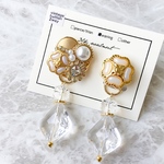 【イヤリング】vintage button accessory