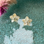 【rakiayさま専用】プルメリアピアス　チタンポスト仕上げ