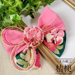 《10×14cm》ピンク×深緑リボン ❊和装 七五三 卒園式に❊