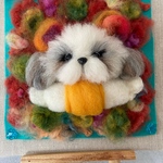 【SALE】アート羊毛フェルトシーズー犬