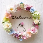 ほっこり文鳥のWelcome花冠リース