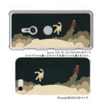 月面の宇宙飛行士の表面印刷スマホケース