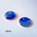 Blue No.3   フルイドアートピアス/イヤリング