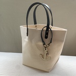 998円　ちくちくmama帆布バッグ　くろ。イカリマーク付き