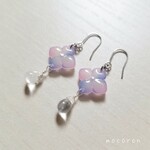 ゆらゆら紫陽花＊夢色/ピアス　プラバン レジン アクセサリー