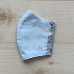 【キッズサイズ】裏クールマックス選べます！リバティと刺繍が可愛い子供用マスク