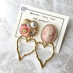 【ピアス】vintage button accessory