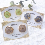 ワンコイン♡押し花のアンティーク調ピアス　イヤリング