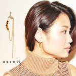 [送料無料]14kgfゴールドキューブ真鍮ピアス『neroli-ネロリ』