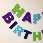 新色☆シックな色の誕生日フェルトガーランド