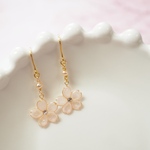 【再販】桜と淡水パールのフックピアス