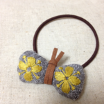刺繍ちょうちょのヘアゴム