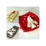an＊様専用お買い物ページ White cap cardigan  red  (後ろ姿のわんちゃんセーター)cherry cardigan くまさんニット
