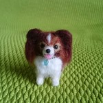 オーダー品 パピヨン ストラップ 羊毛フェルト
