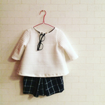 ボニー (ホワイトチェックチュニック size100)