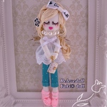 ✨再販✨❤︎受注製作❤︎姉妹デニムコーデ❤︎妹のホワイトルルベちゃん❤︎送料無料