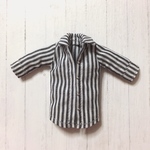 オビツ11ボディサイズ服＊ロング丈シャツ＊ストライプ