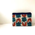 洗える　保冷・保温ポーチ　北欧フラワー　M size