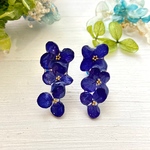【専用出品】ネイビーカラー 紫陽花のイヤリング