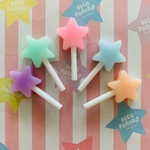【163】星ミルキーペロキャン♡デコパーツ プラパーツ 貼り付けパーツ ハンドメイド材料  ハンドメイドアクセサリー