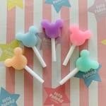【164】くまちゃんミルキーペロキャン♡デコパーツ プラパーツ 貼り付けパーツ ハンドメイド材料  ハンドメイドアクセサリー