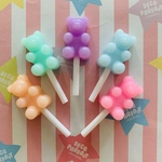 【165】ベアグミちゃんミルキーペロキャン♡デコパーツ プラパーツ 貼り付けパーツ ハンドメイド材料  ハンドメイドアクセサリー