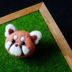 羊毛フェルト★レッサーパンダ　ブローチ