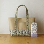 ★M様オーダー品★ リバティ Meadow（メドウ）のデイリートートバッグ（Mサイズ）＆  Josephin's Garden（ジョセフィンズ・ガーデン）のめがねケース