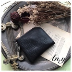 ♡Summer sale♡栃木レザー機能的お財布＊オイルバケッタBlack 