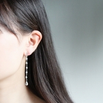 SLV925｜スカイブルートパーズ　青の雫ロングピアス / イヤリング変更可