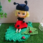 MB-008-07[ミディブライス てんとう虫ワンピ４点セット] アウトフィット Blythe outfit　よしえ屋